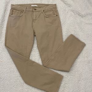 7 Seven For All Mankind Jeans Women’s Sz 29 Straight Skinny Tan Distressed